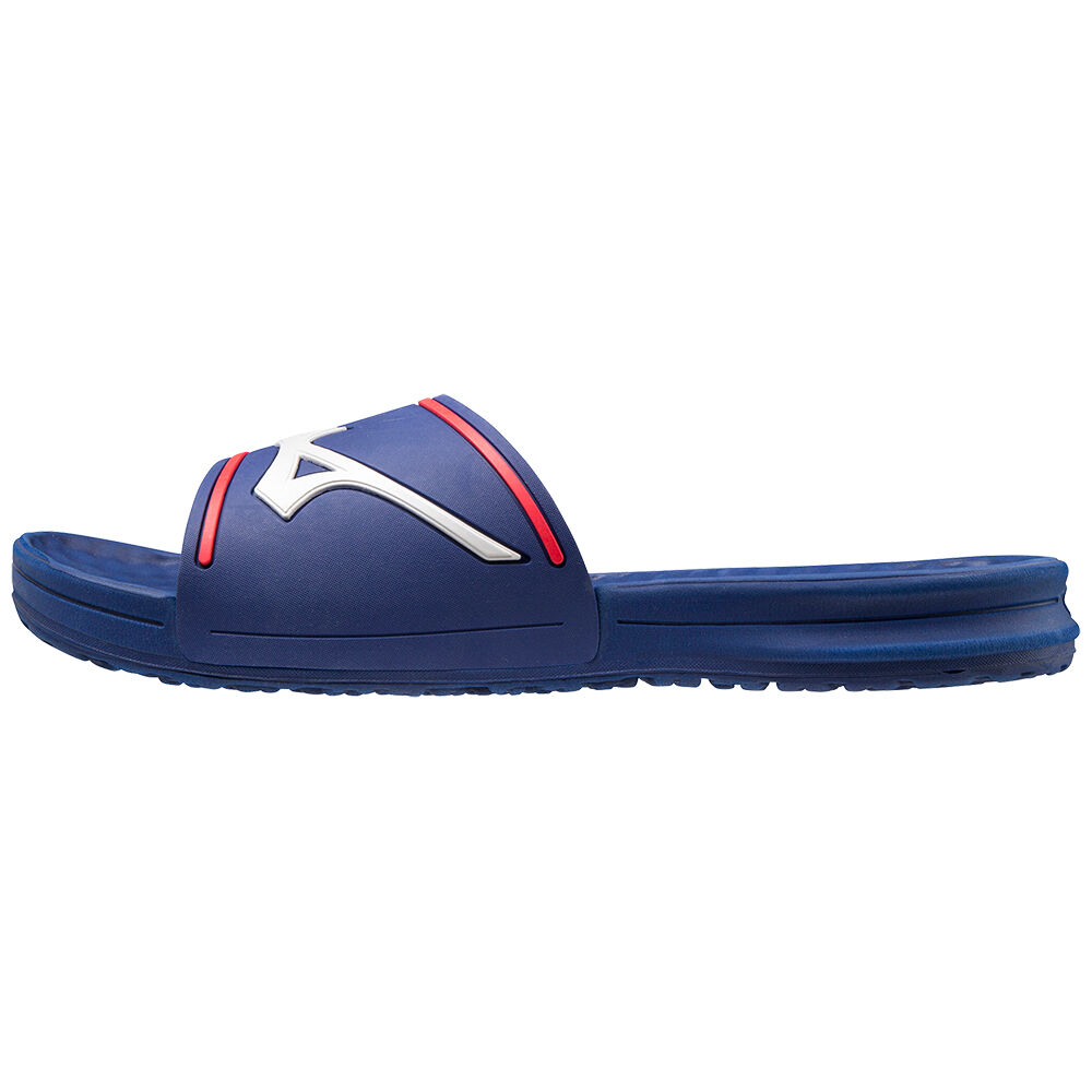 Panske Šlapky Mizuno Relax Slide 2 Modre/Biele Vypredaj VFTY28546